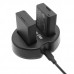 Conjunto CS‑CB011: 2 Baterías 1100 mAh + Cargador Doble Compatible con Canon LP‑E10