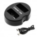 Conjunto CS‑CB011: 2 Baterías 1100 mAh + Cargador Doble Compatible con Canon LP‑E10