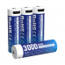 Pack 4x XTAR AA 1.5V 3000mAh USB-C – Baterías recargables Li-Ion innovadoras con descarga lineal y más de 1200 ciclos