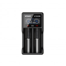 Cargador inteligente Xtar VC2S USB con pantalla LCD para baterías Li-Ion y NiMH – Carga independiente de 2 slots