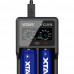 Cargador inteligente Xtar VC2S USB con pantalla LCD para baterías Li-Ion y NiMH – Carga independiente de 2 slots