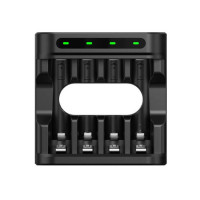 Cargador Xtar L4 AA/AAA – 1.5V Li-ion y 1.2V Ni-MH, 4 ranuras, USB-C, carga mixta inteligente