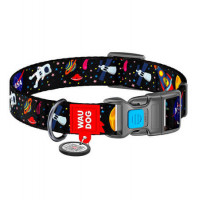 Collar para perros WAUDOG NASA – Nylon con código QR, talla M (20 mm x 28–40 cm)