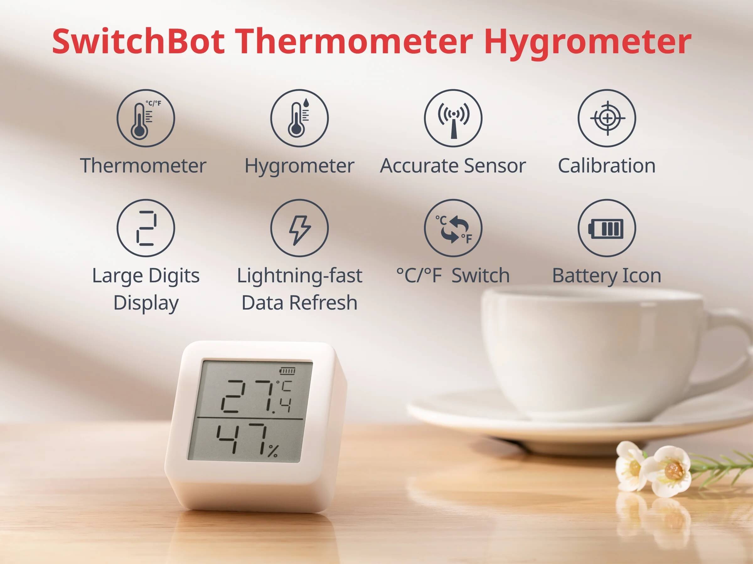 SwitchBot Meter – Monitoreo preciso de temperatura y humedad