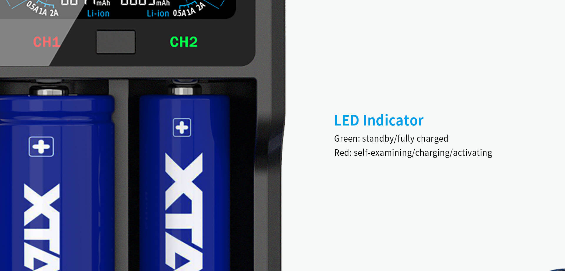 Xtar VC2S cargador inteligente con pantalla LCD 2