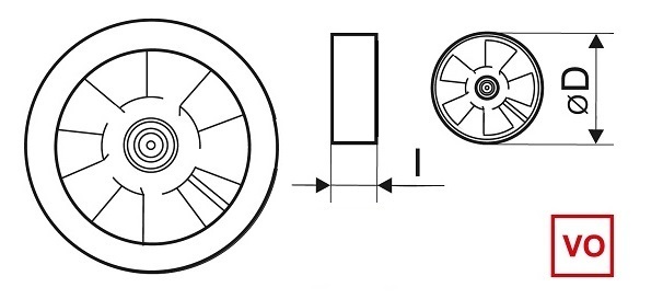 Dimensiones Ventilador VO150