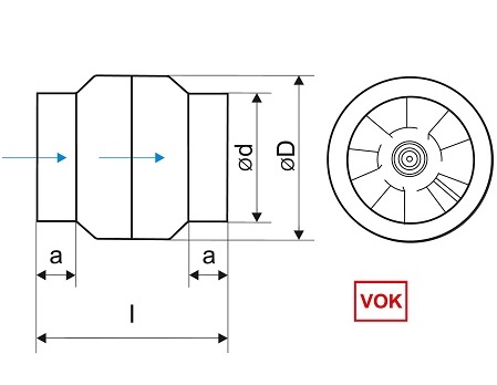 Dimensiones VOK120